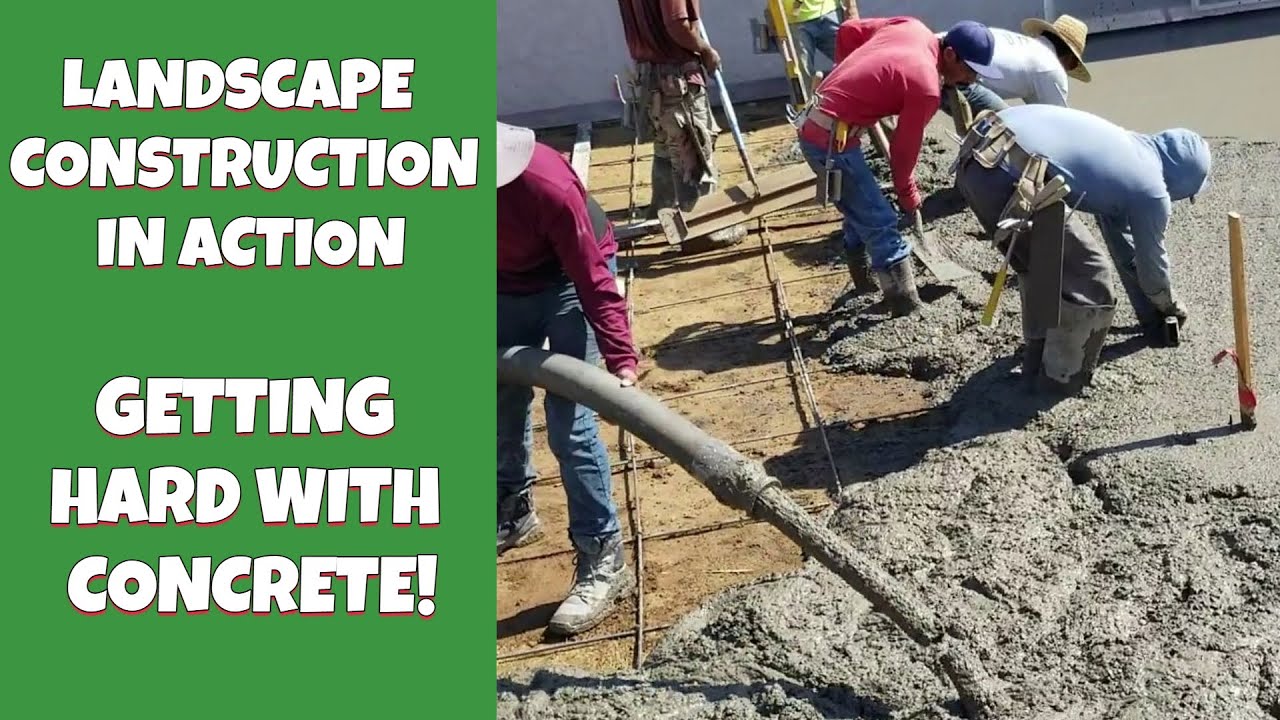 Landscape Construction in Action Getting Hard with Concrete YouTube