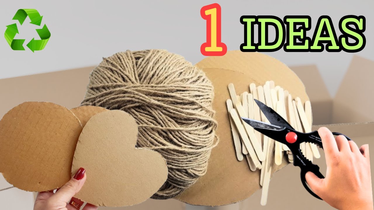 great ways to reuse cardboard boxes ♻️ | incredible ideas using jute ...