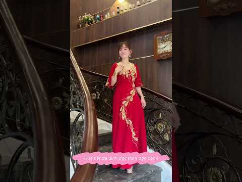 Đầm Xòe Dạ Hội Đỏ Dáng Dài Tay Loe Đính Đá Cao Cấp Kane Dress - Gọi 0938.171.599 #fashion #thoitrang