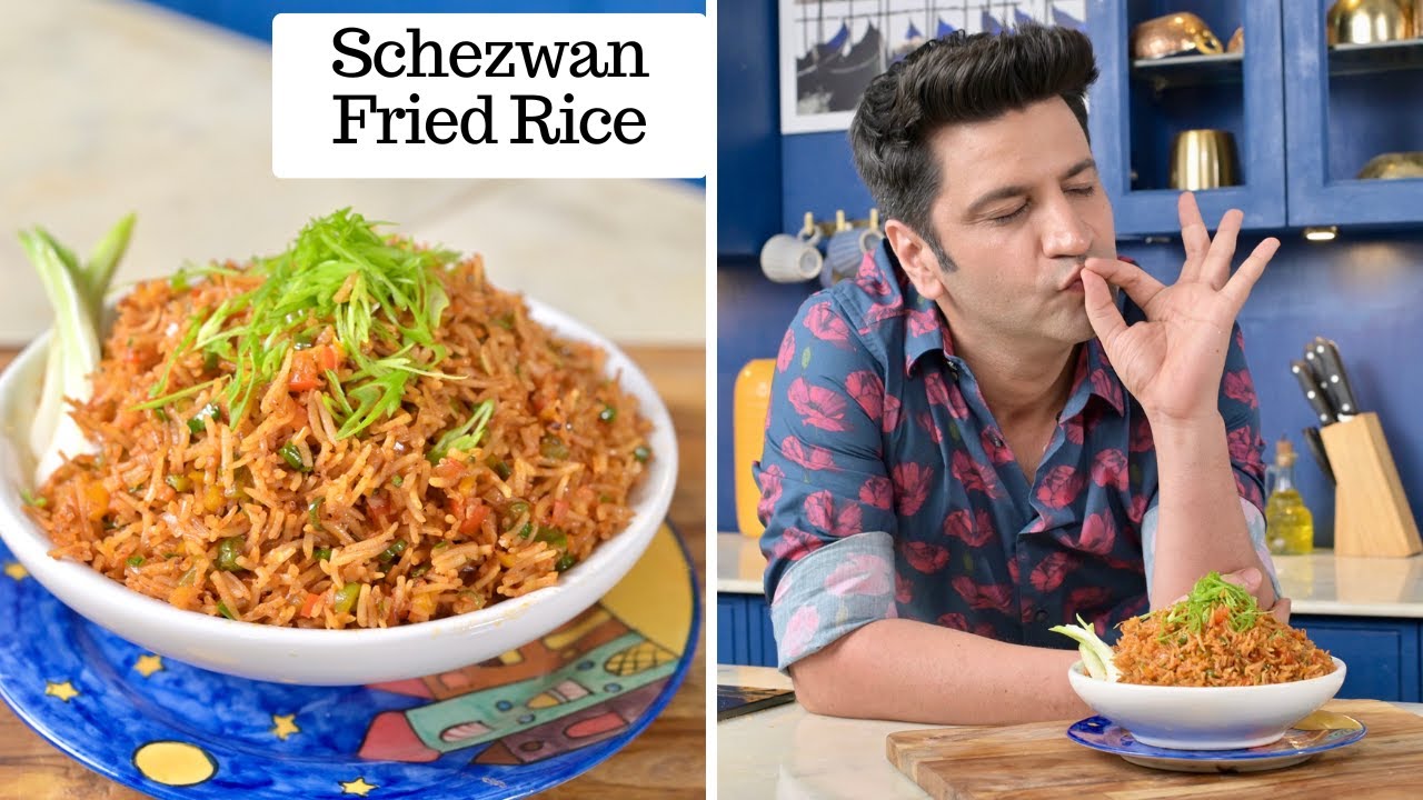 Veg Schezwan Fried Rice with Homemade Schezwan Chutney | शेज़वान फ्राइड राइस | Kunal Kapur Recipes