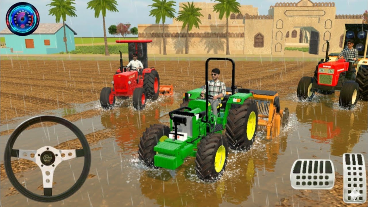 Indian Farming 3D Game //🌿🍓| Swaraj Sonalika 🥭Holland Tractor //🌾Gameplay 