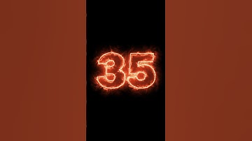 35 Second Countdown Timer with  Beep sound and Alarm Digital Clock Green Fire Flame glowing number.