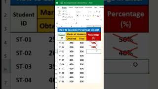 How to Use Shortcut Key of Percentage in Excel || Excel Tips & Trick || #excel #shorts #shortcutkeys