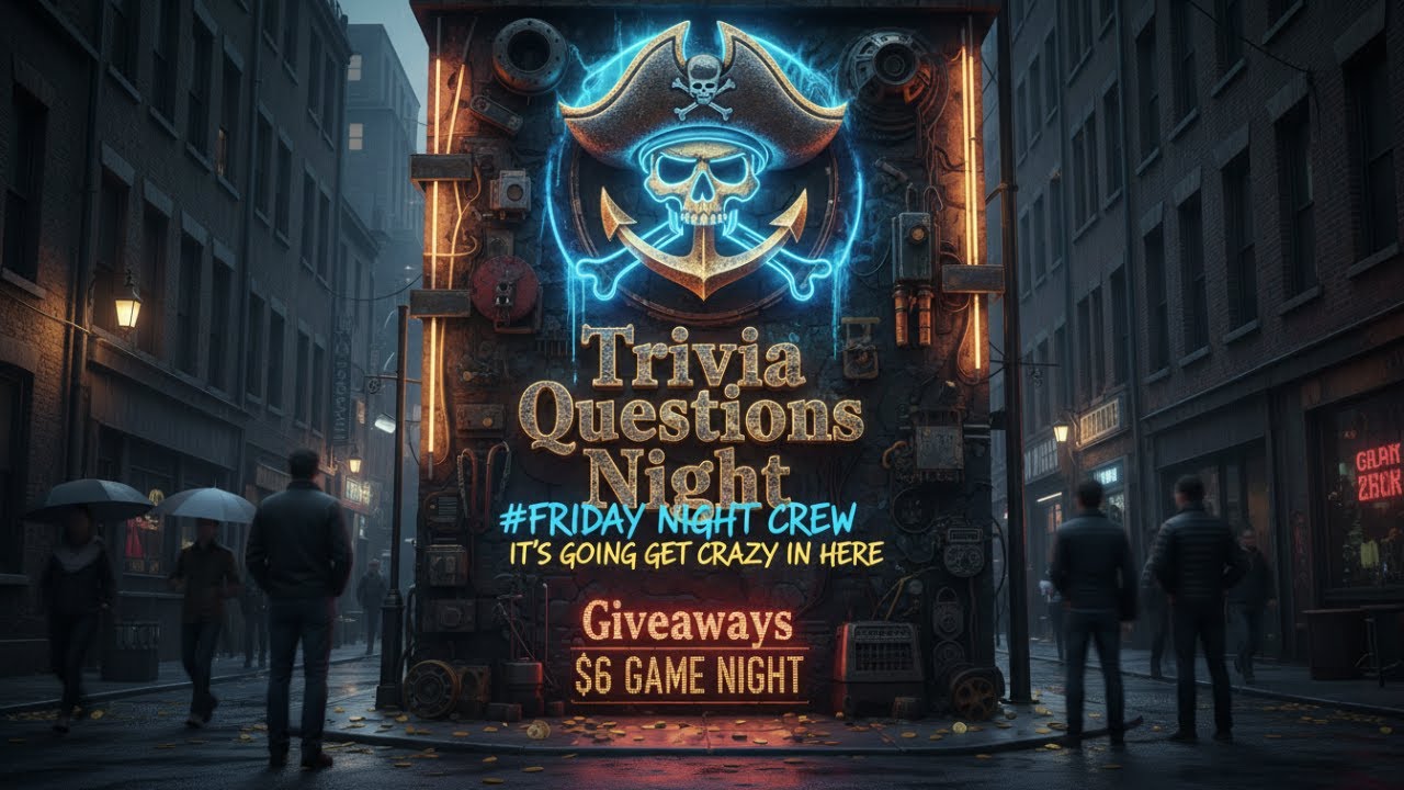 Trivia Questions night $6 game night 