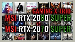 Msi Rtx 2080 Super Gaming X Trio Vs Msi Rtx 2070 Super Benchmarks 59 Tests