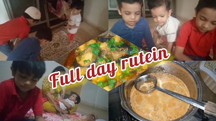 Bacho ki tabyat h ab behter||aloo began||rutein vlog
