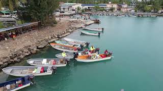 Drone (Aerial) video of the Boat Pool at the Port of Weno (Moen), Chuuk State