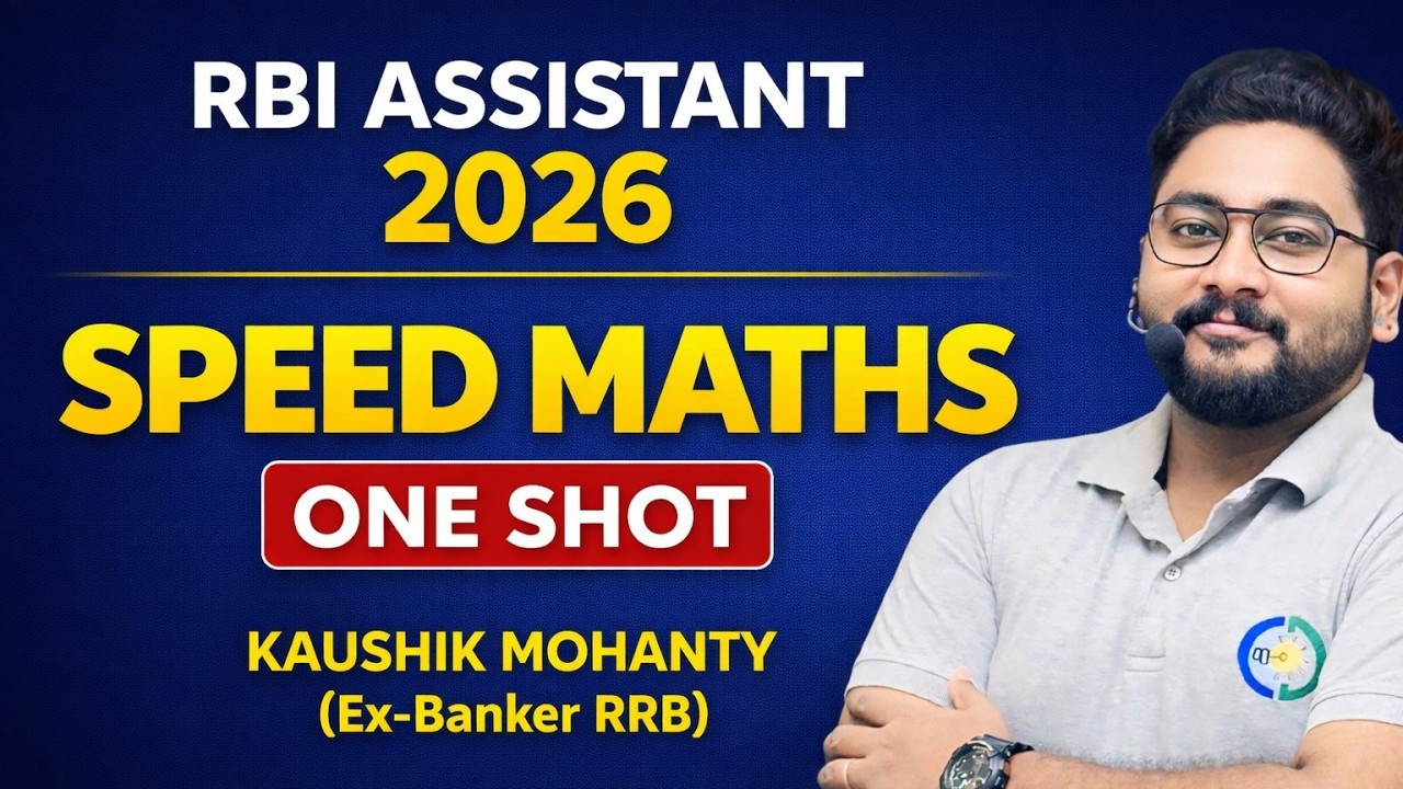 RBI Assistant 2026 Speed Maths One Shot By Kaushik Mohanty || Previous Year Memory Based Questions