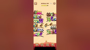 bird sort 2 color puzzle solution niveau 144 #games #gaming #puzzle #puzzlegame #androidgames