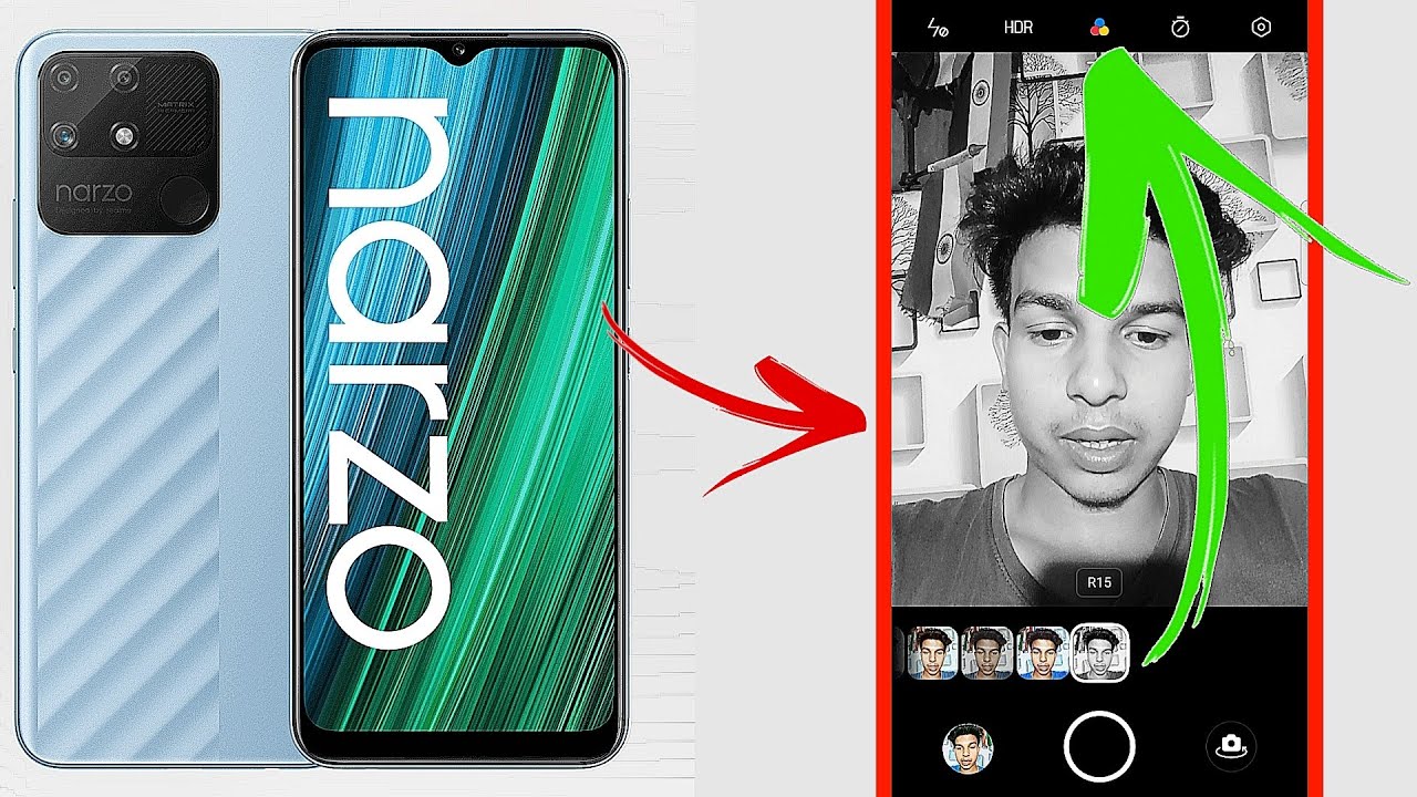 realme narzo 50a camera color settings