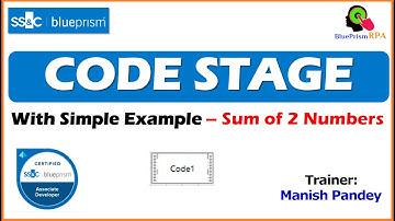 Code Stage in Blue Prism with Simple Example