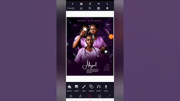 Birthday flyer design on Pixellab #pixellabtutorial