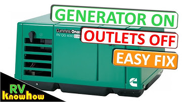 RV generator running but no power coming in to 110v outlets