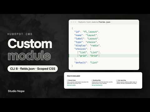 HubSpot Custom Module in 2 Minutes: Built with the HubSpot CLI 2026