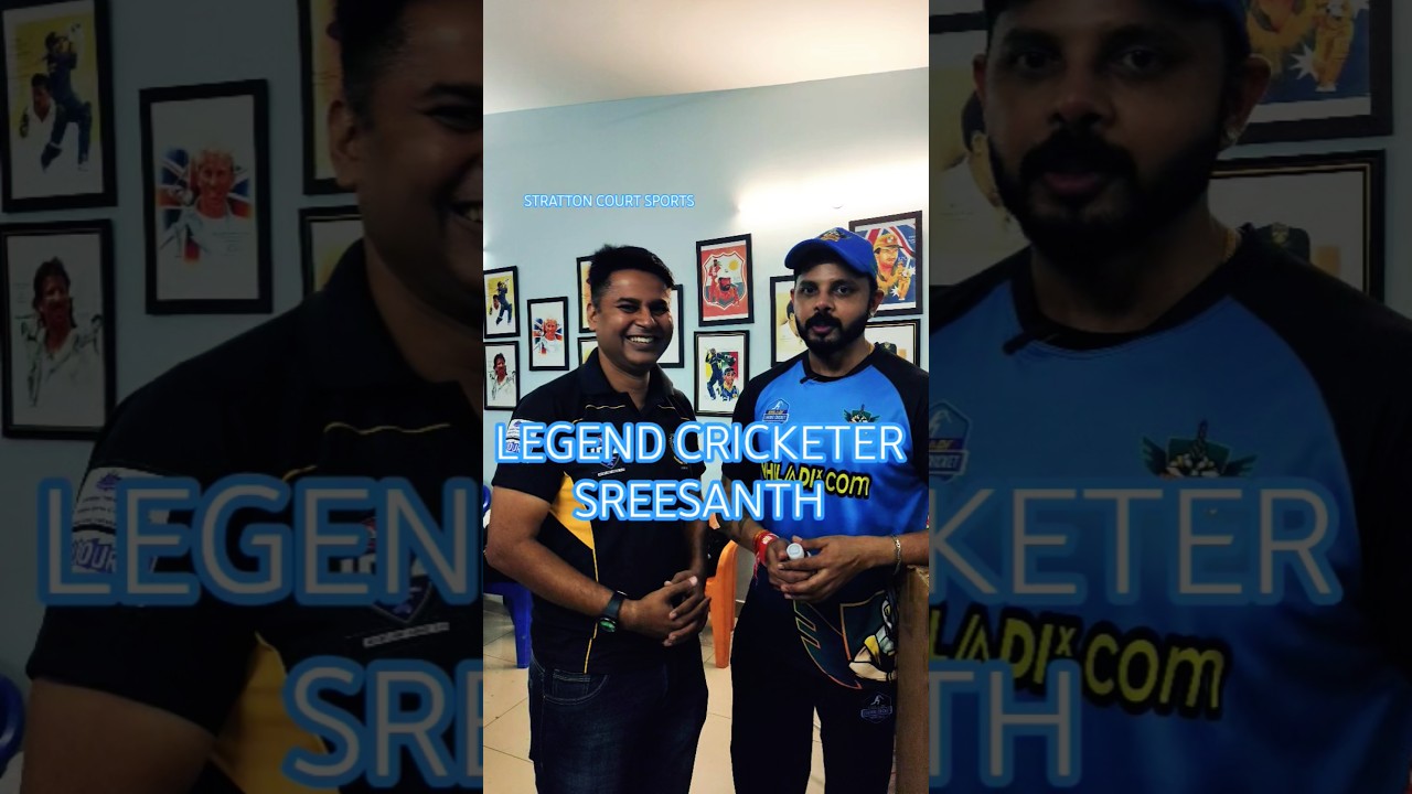 SREESANTH BEING A LEGEND OF ALL TIME. WINS TOURNAMENT TROPHY AT VVIP LEGENDS TROPHY