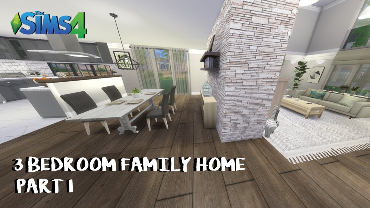 TheSims4 Speed Build | 3 Bedroom Family Home (Part 1) | w/ Custom Content