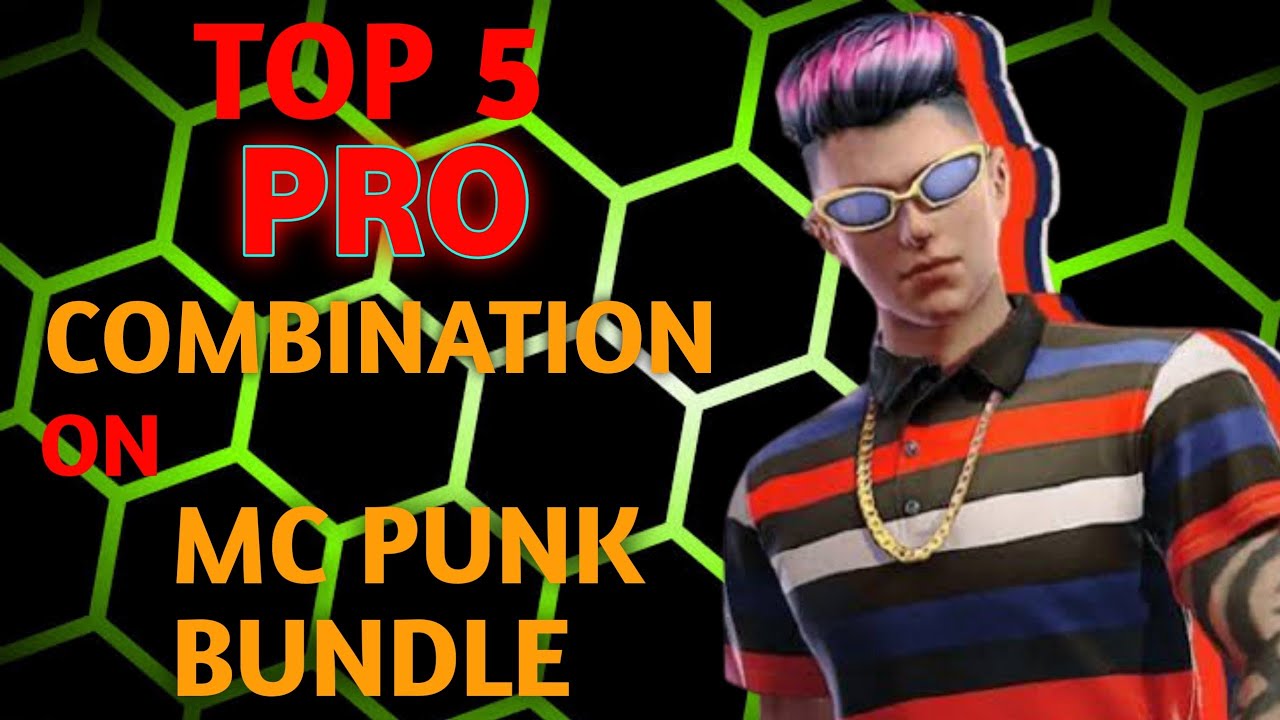 Top 5 pro combination on mc punk bundle 😈 | THE NAYIM 7 | free fire