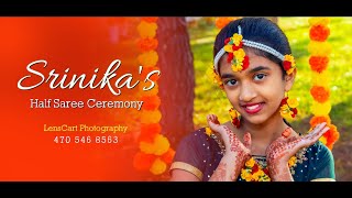 Srinika's Half Saree Ceremony | Atlanta, USA | Grand Celebrations | #4k #cinematic | #candid