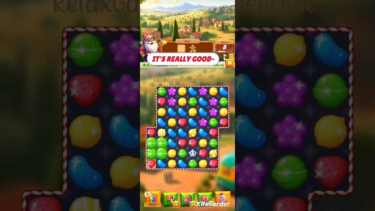 His Vacation Christmas Magic: match 3 puzzle game - Fun Level 162 part gameplay - no daily boosters