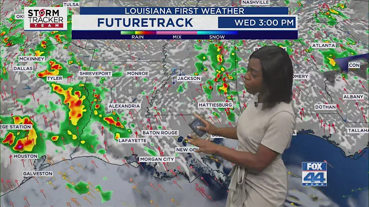 Wednesday Morning Forecast for Baton Rouge: Scattered Showers & T-storms Today; Drier at End of Week