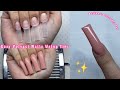 SUPER EASY POLYGEL NAIL SET USING TIPS! + MADAM GLAM GEL POLISH | Nail Tutorial for Beginners