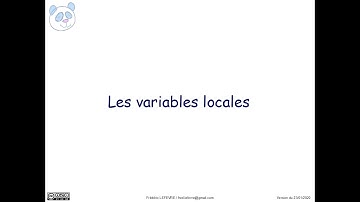 Langage C - Les variables locales