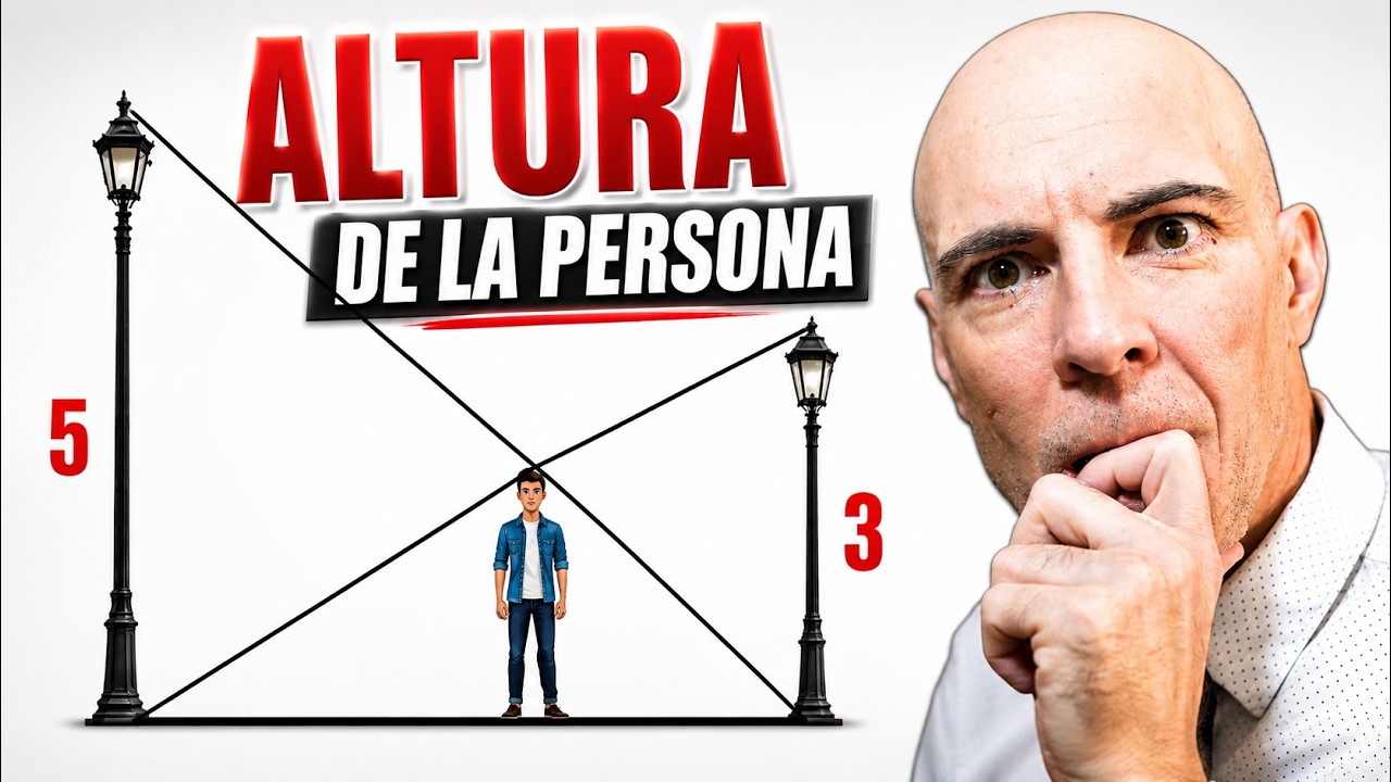 ¿Puedes hallar la altura de la persona? Reto geométrico