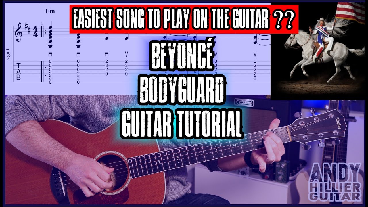 How to play Beyoncé - BODYGUARD Guitar Tutorial (Easy)