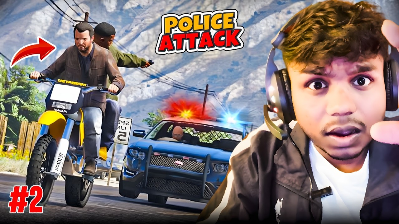 Police Fired On Micheal House In GTA 5 | EP  | How Micheal Become A Most Wanted Gangster