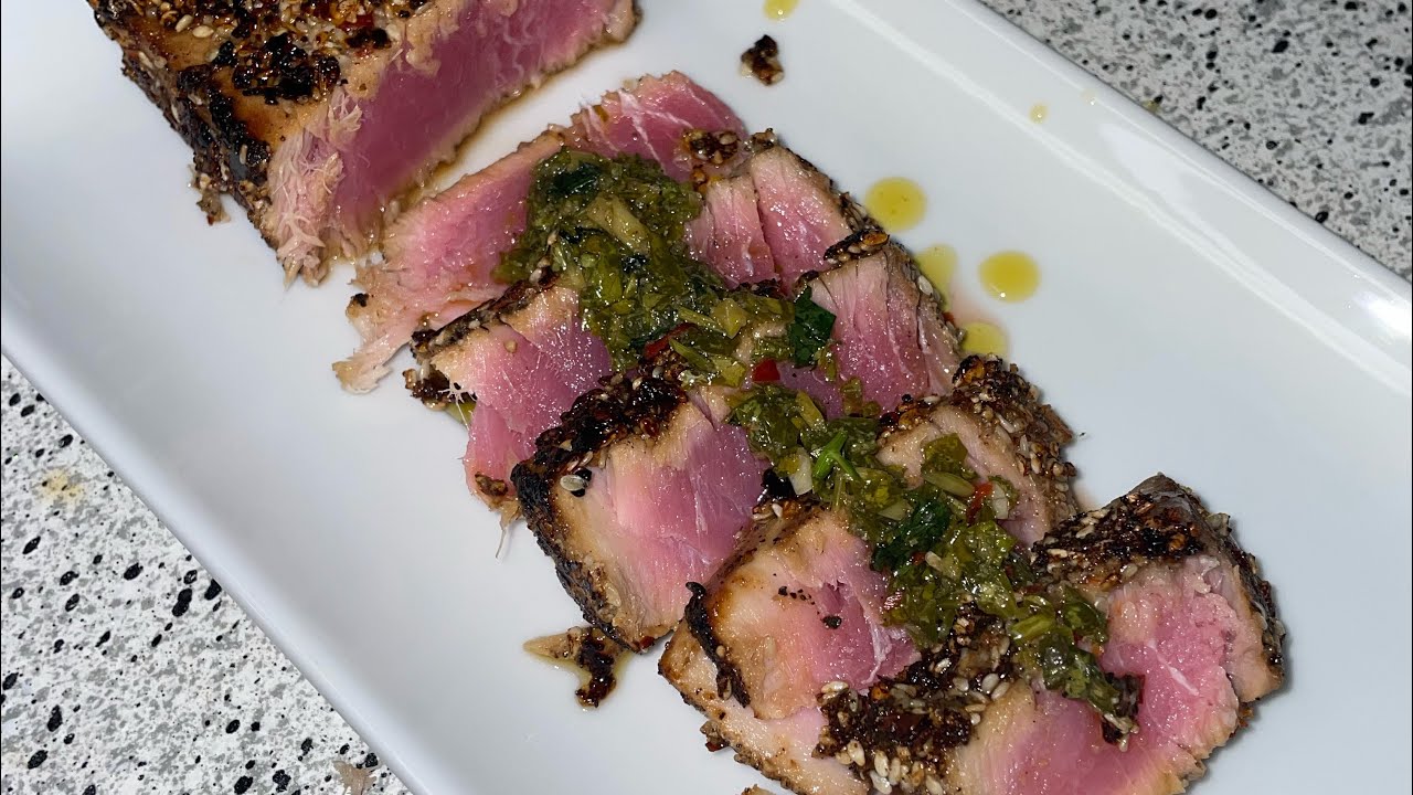 Ahi tuna steak YouTube