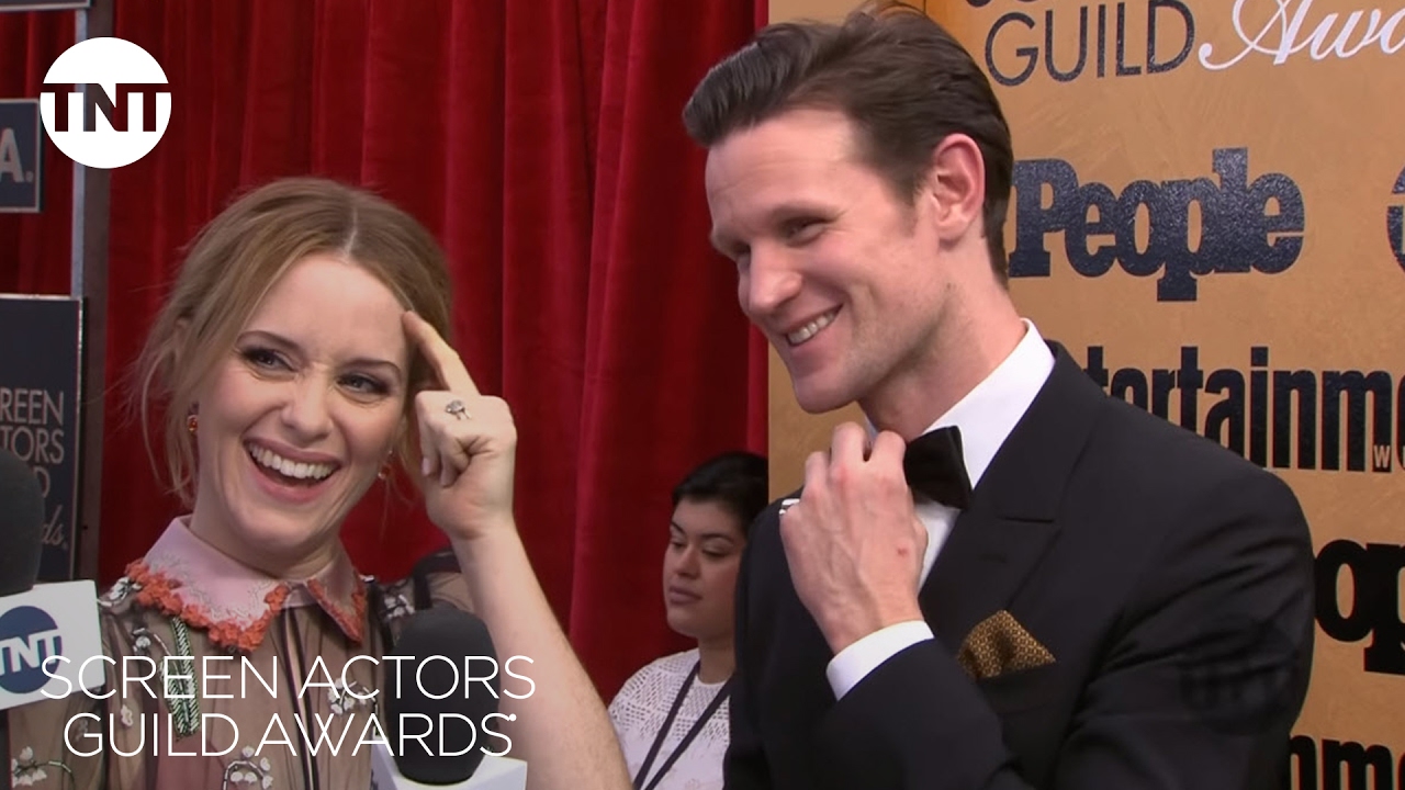 Claire Foy & Matt Smith: Red Carpet Interview | 23rd Annual SAG Awards | TNT