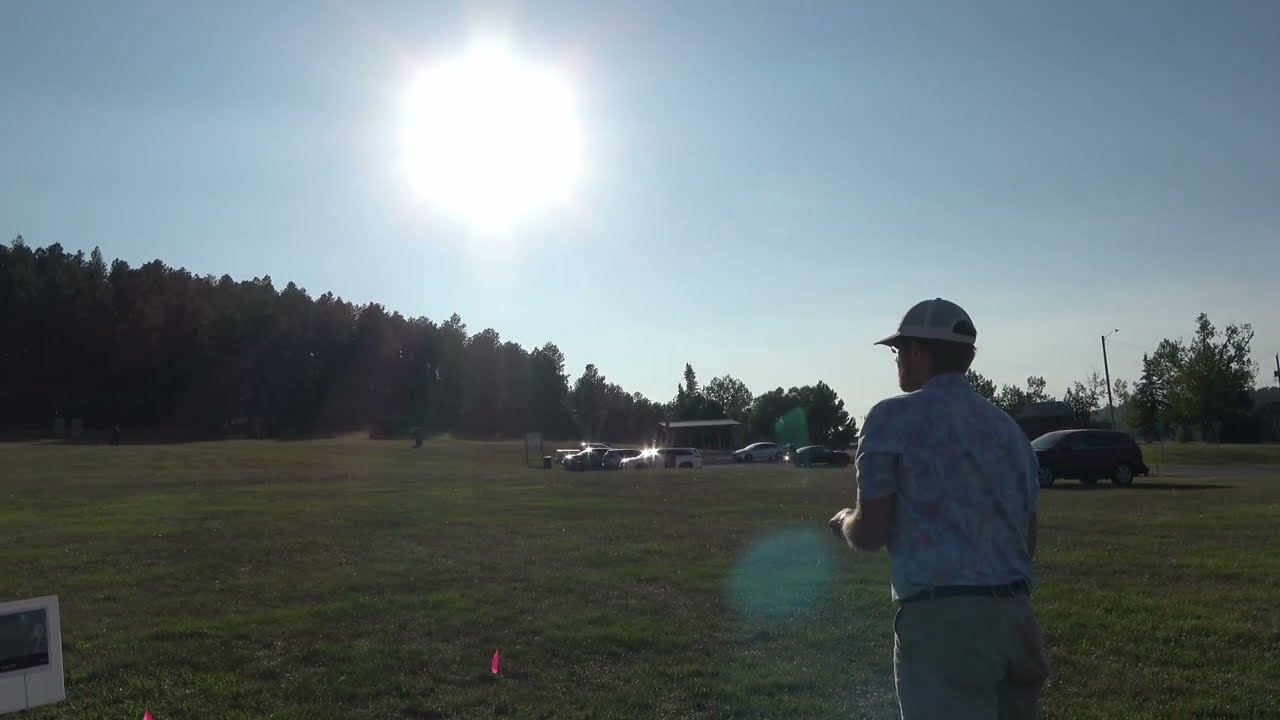 Derek's Near ace on hole 18C at Pageant Hill during The Mammoth