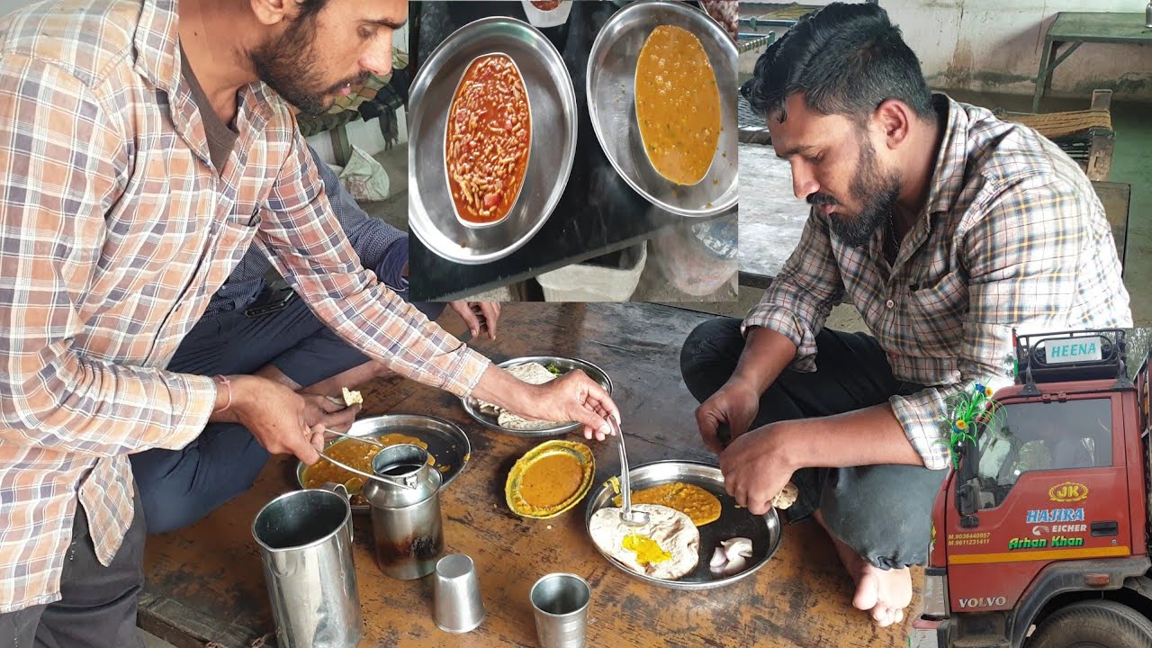 karnataka Driver sahaab khana khate huwe   Dal Roti Ghee