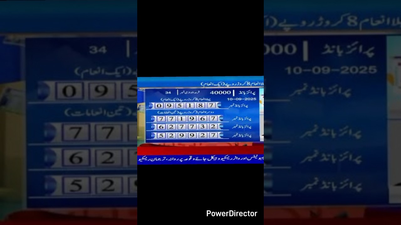 Prize bond 40000 2025-9-10? 