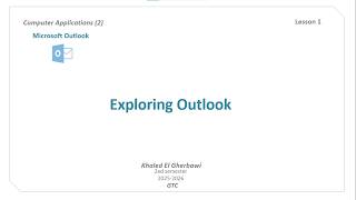 MS Outlook - Lesson 01