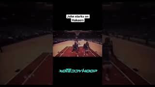 JOHN STARKS DUNKS ON HAKEEM