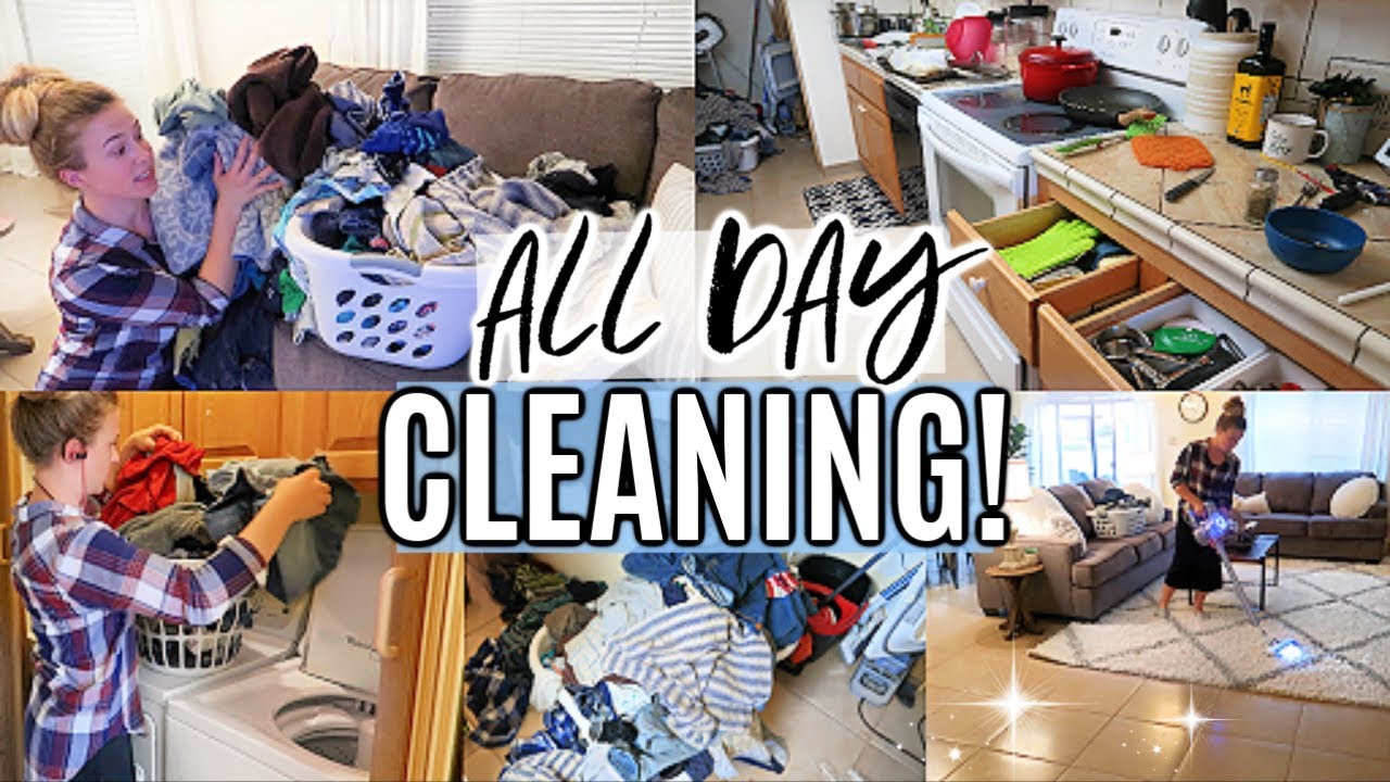 ALL DAY CLEAN WITH ME 2019 | WHOLE HOUSE CLEANING | EXTREME CLEANING ...