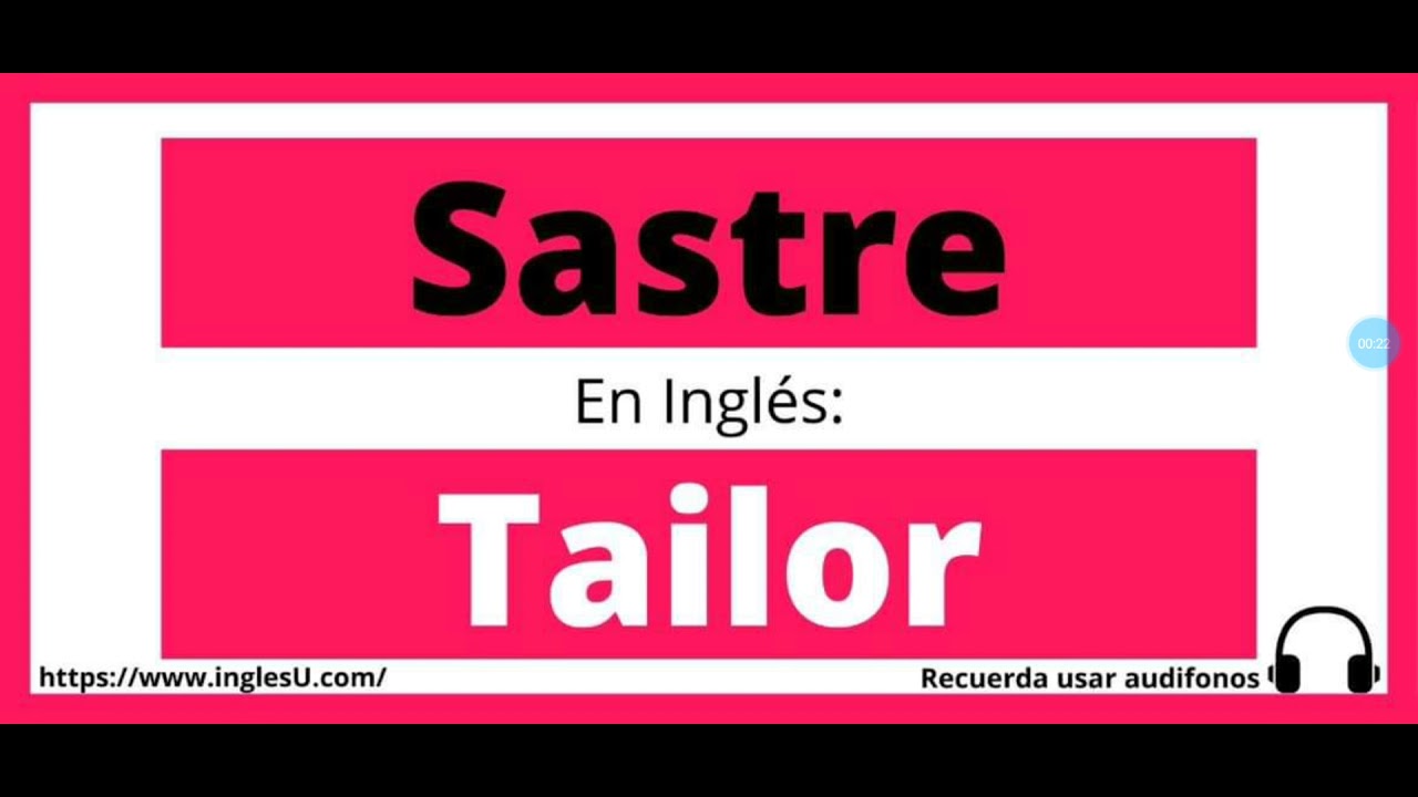 Cómo se dice Sastre en inglés Sastre en ingles YouTube