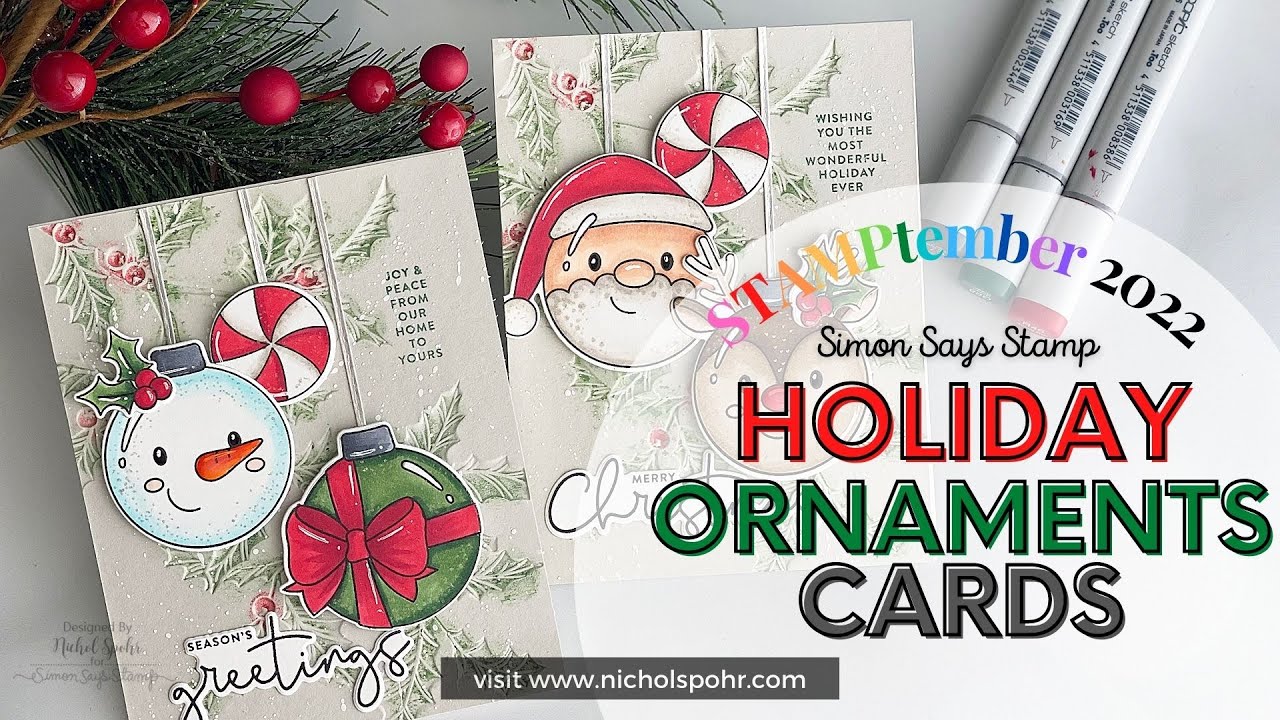 STAMPtember 2022 Holiday Ornaments (Simon Says Stamp) YouTube