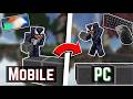 Mobile PRO Tries PC For The First Time in Hive Skywars... (Minecraft Bedrock)