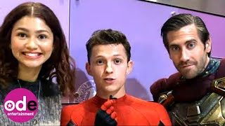 SPIDER-MAN: Tom Holland, Jake Gyllenhaal \& Zendaya dress in character to surprise kids' hospital