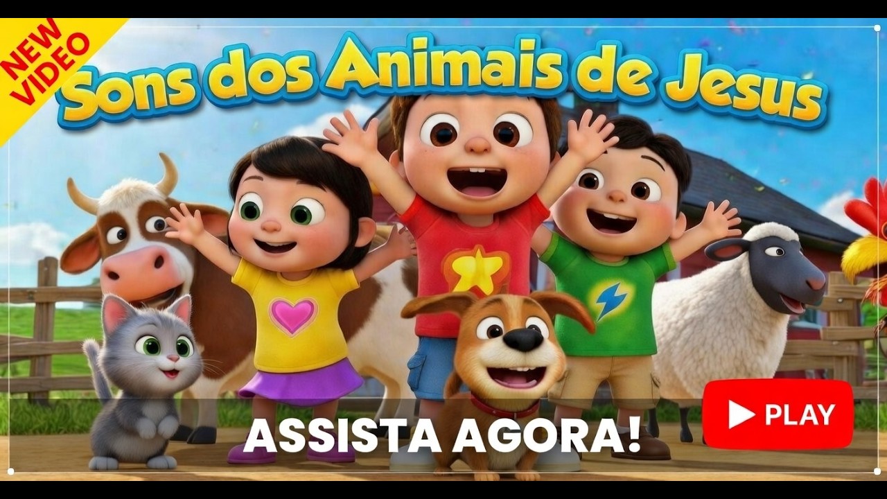 Sons dos Animais | Música Infantil Gospel com Movimentos | Louvor Animado para Crianças