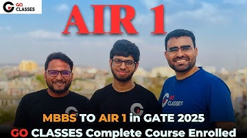 AIR - 1, GATE DA 2025 - Nikhil Sadineni | GO Classes Complete Course Enrolled Student