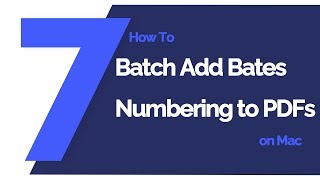 How to Batch Add Bates Numbering to PDFs on Mac | PDFelement 7