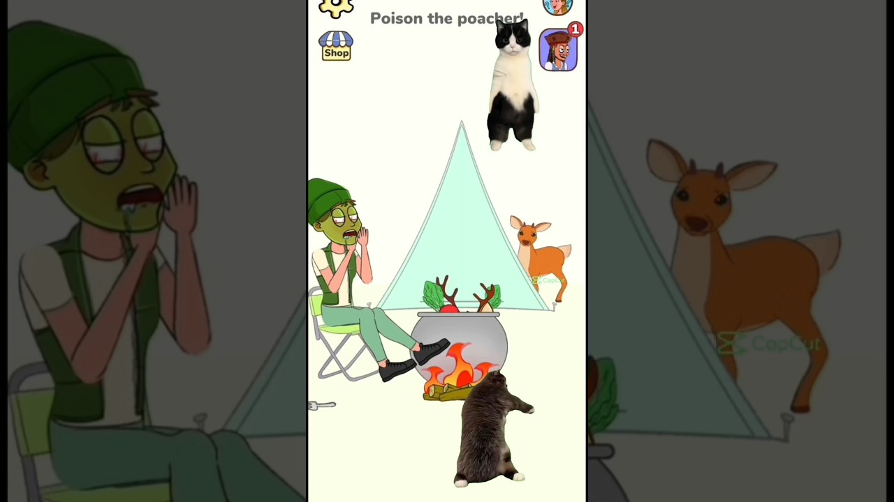 Poison the poacher 😃😃  ( my talking tom ) 