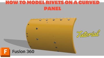 Simplest way to  model rivets on a curved panel in Fusion 360 CA in 2025. Tutorial.
