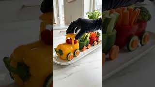 This Vegetable Train Is Made from Capsicum! 🫑 The Most Creative Salad Tray Ever!