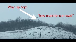 Sending snowboard down hidden trail *ice*