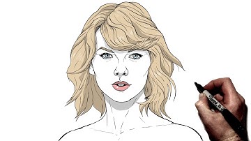 How to Draw Taylor Swift | Step By Step | Music