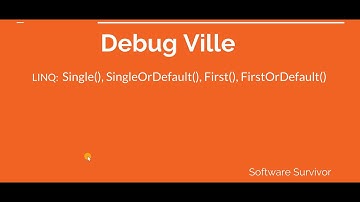 LINQ - Single, SingleOrDefault, First, FirstOrDefault